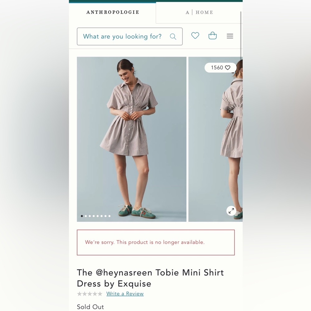 Anthropologie Tobie Mini Shirt Dress by Exquise